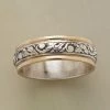 Silver And Gold Twining Vine Ring