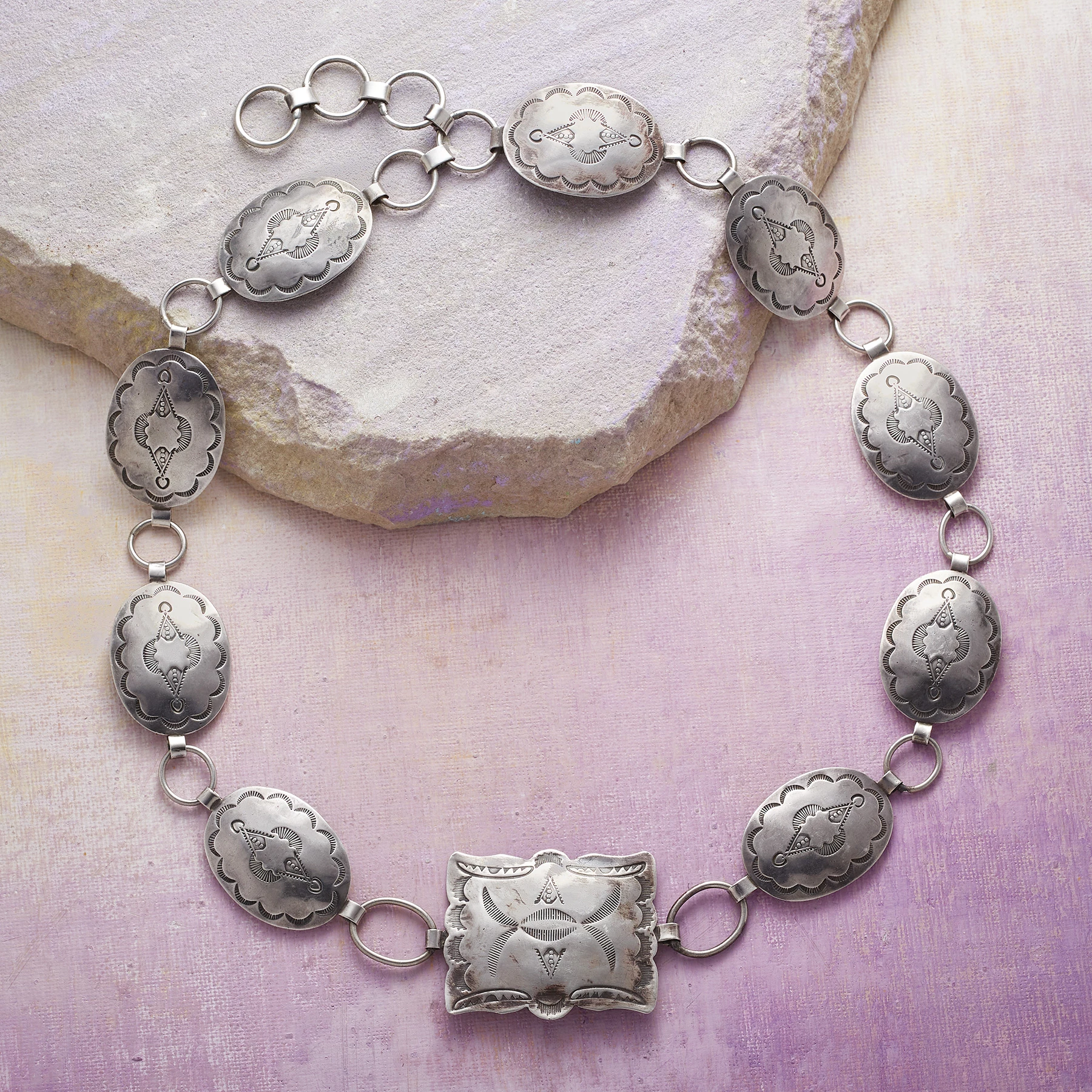 1930s Stamped Concho Hatband 4 1930s Stamped Concho Hatband - Image 2