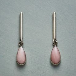 Pink Opal Exclamation Earrings