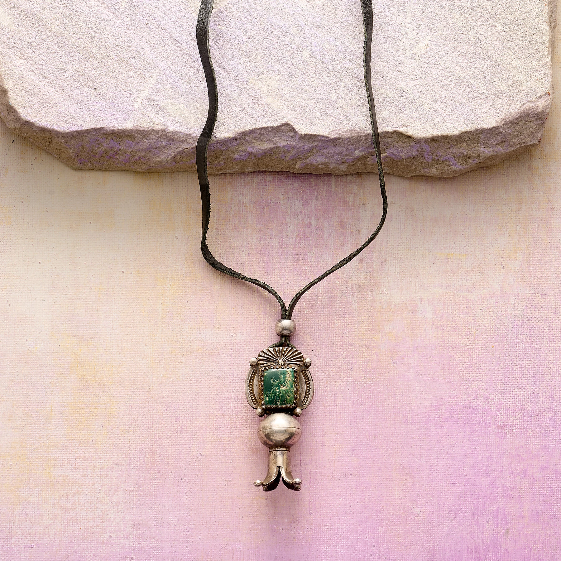 Emerald Valley Squash Blossom Necklace 4 Emerald Valley Squash Blossom Necklace - Image 2