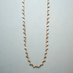 14kt Yellow Chain Of Hearts Necklace