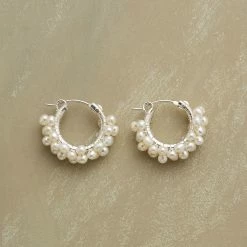 Sterling Silver Froth Of Pearls Earrings