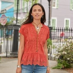 Tres Jolie Eyelet Top, Petite -Sundance Sales 2024 8732de8b 6ab6 4db9 abf3 f27fdd7dc84f