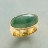 Elliptical Jade Ring