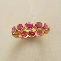 Bubble Bezel Ruby Ring