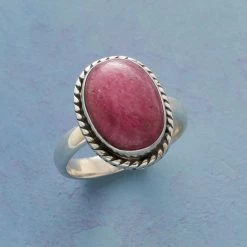Rope Around Rhodonite Ring