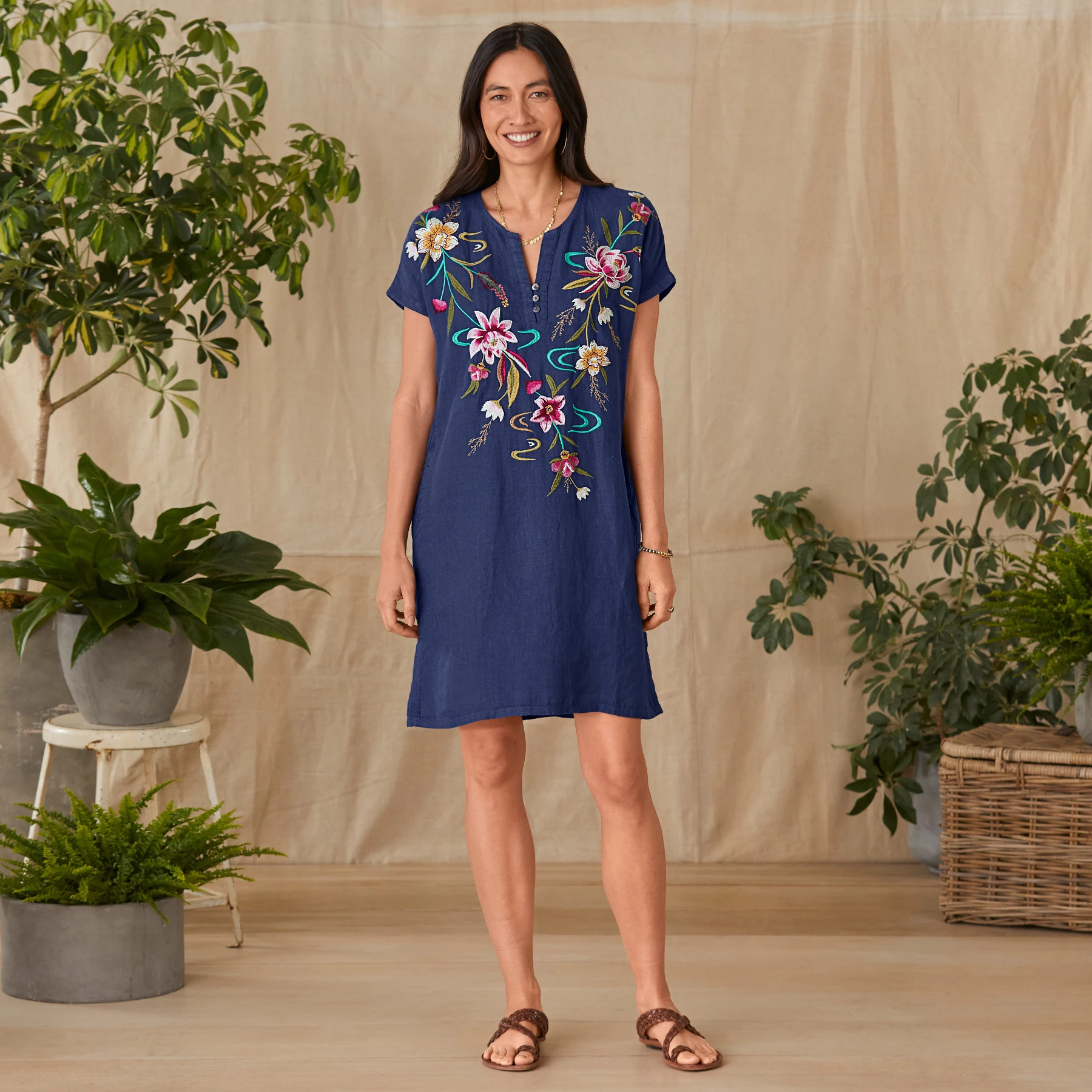 Easy Florals Tunic Dress - Petites 3 Easy Florals Tunic Dress - Petites
